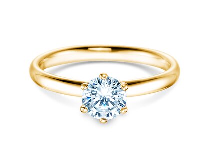 Anello di Fidanzamento Classic 6 in 14K oro giallo con diamante 0,75ct G/SI