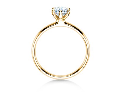 Anello di Fidanzamento Classic 6 in 14K oro giallo con diamante 0,75ct G/SI