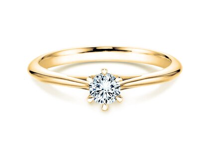 Anello di Fidanzamento Heaven 6 in 9K oro giallo con diamante da laboratorio 0,75ct E/VS
