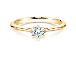 Anello di Fidanzamento Heaven 6 in 9K oro giallo con diamante da laboratorio 0,75ct E/VS