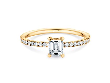 Anello di Fidanzamento Elaine in 14K oro giallo con diamanti 0,86ct G/VS