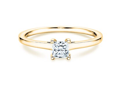 Anello di Fidanzamento Princess in 18K oro giallo con diamante 1,00ct G/SI