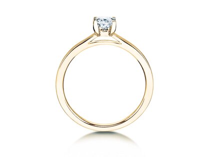 Anello di Fidanzamento Princess in 18K oro giallo con diamante 1,00ct G/SI