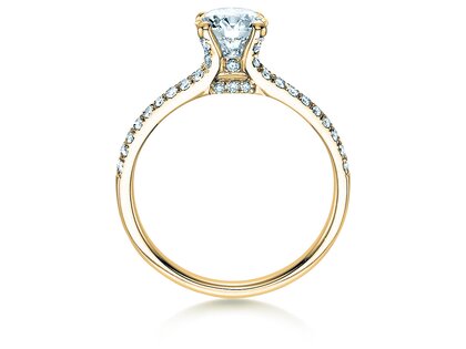 Anello di Fidanzamento Dynasty in 18K oro giallo con diamanti 1,27ct G/SI