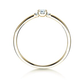 Anello di Fidanzamento Vivid Petite Diamond in 14K oro giallo con diamanti 0,10ct G/SI