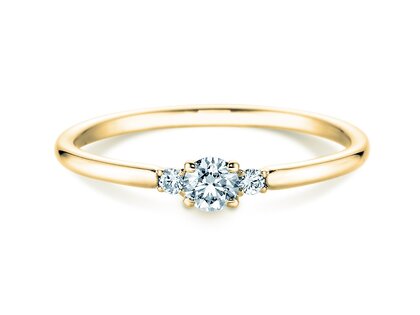 Anello di Fidanzamento Vivid Petite Diamond in oro giallo