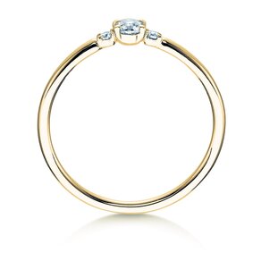 Anello di Fidanzamento Vivid Petite Diamond in oro giallo