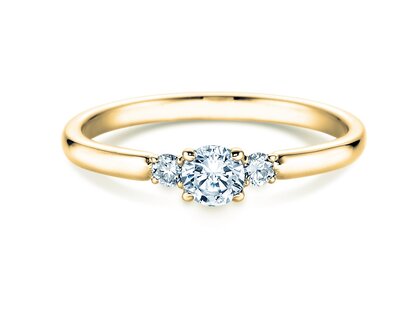 Anello di Fidanzamento Vivid Petite Diamond in 14K oro giallo con diamanti 0,30ct G/SI