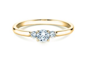 Anello di Fidanzamento Vivid Petite Diamond in 14K oro giallo con diamanti 0,30ct G/SI