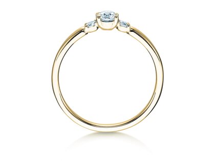 Anello di Fidanzamento Vivid Petite Diamond in 14K oro giallo con diamanti 0,30ct G/SI
