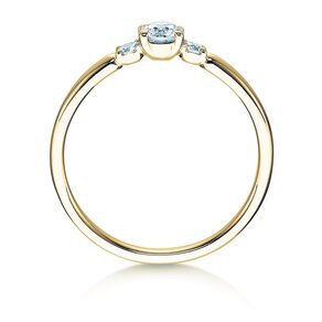 Anello di Fidanzamento Vivid Petite Diamond in 14K oro giallo con diamanti 0,30ct G/SI