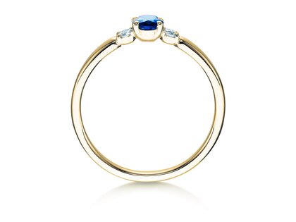 Anello di Fidanzamento Vivid Petite in oro giallo