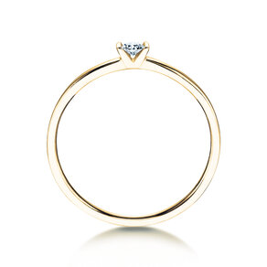 Anello di Fidanzamento Love in 14K oro giallo con diamante 0,07ct G/SI