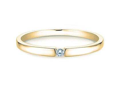 Anello di Fidanzamento Infinity Petite in 14K oro giallo con diamante 0,03ct