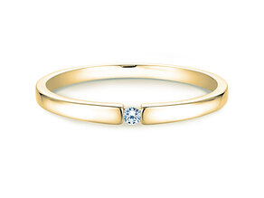 Anello di Fidanzamento Infinity Petite in 14K oro giallo con diamante 0,03ct