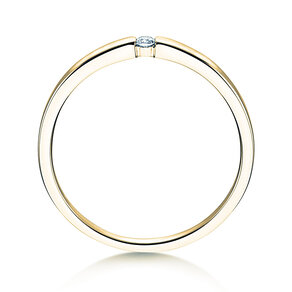 Anello di Fidanzamento Infinity Petite in 14K oro giallo con diamante 0,03ct