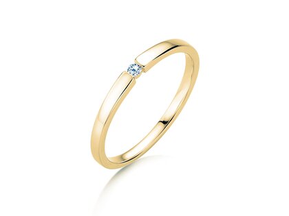 Anello di Fidanzamento Infinity Petite in 14K oro giallo con diamante 0,03ct