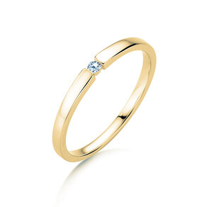 Anello di Fidanzamento Infinity Petite in 14K oro giallo con diamante 0,03ct
