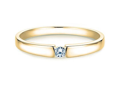 Anello di Fidanzamento Infinity Petite in 14K oro giallo con diamante 0,06ct G/SI