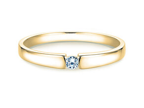 Anello di Fidanzamento Infinity Petite in 14K oro giallo con diamante 0,06ct G/SI