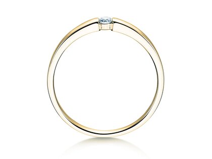 Anello di Fidanzamento Infinity Petite in 14K oro giallo con diamante 0,06ct G/SI
