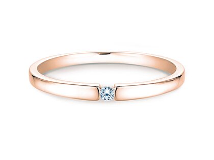 Anello di Fidanzamento Infinity Petite in 14K oro rosa con diamante 0,03ct G/SI