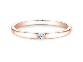 Anello di Fidanzamento Infinity Petite in 14K oro rosa con diamante 0,03ct G/SI