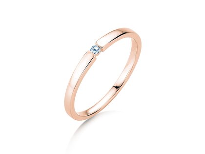 Anello di Fidanzamento Infinity Petite in 14K oro rosa con diamante 0,03ct G/SI