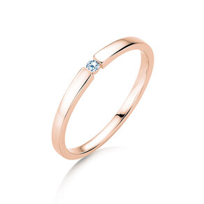 Anello di Fidanzamento Infinity Petite in 14K oro rosa con diamante 0,03ct G/SI