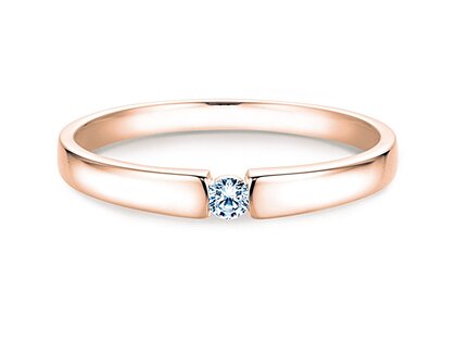 Anello di Fidanzamento Infinity Petite in 14K oro rosa con diamante 0,06ct G/SI