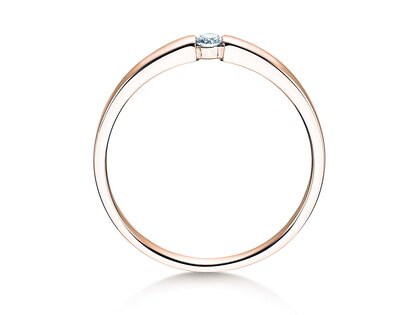 Anello di Fidanzamento Infinity Petite in 14K oro rosa con diamante 0,06ct G/SI