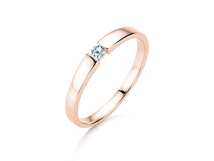Anello di Fidanzamento Infinity Petite in 14K oro rosa con diamante 0,06ct G/SI