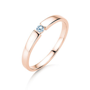 Anello di Fidanzamento Infinity Petite in 14K oro rosa con diamante 0,06ct G/SI