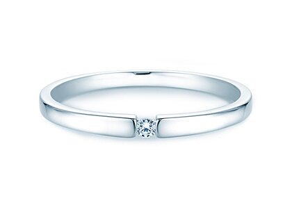 Anello di Fidanzamento Infinity Petite in 14K oro bianco con diamante 0,03ct G/SI