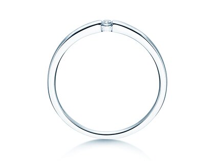 Anello di Fidanzamento Infinity Petite in 14K oro bianco con diamante 0,03ct G/SI