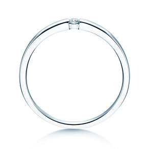 Anello di Fidanzamento Infinity Petite in 14K oro bianco con diamante 0,03ct G/SI