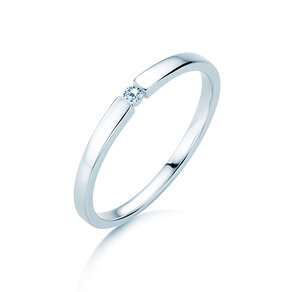 Anello di Fidanzamento Infinity Petite in 14K oro bianco con diamante 0,03ct G/SI
