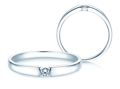 Anello di Fidanzamento Infinity Petite in 14K oro bianco con diamante 0,06ct