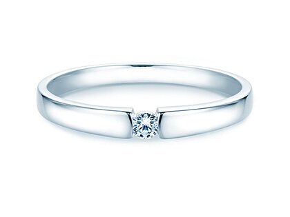 Anello di Fidanzamento Infinity Petite in 14K oro bianco con diamante 0,06ct G/SI
