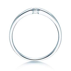 Anello di Fidanzamento Infinity Petite in 14K oro bianco con diamante 0,06ct G/SI