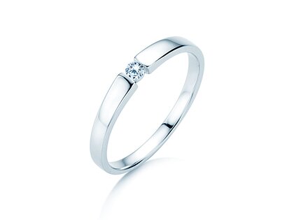 Anello di Fidanzamento Infinity Petite in 14K oro bianco con diamante 0,06ct G/SI