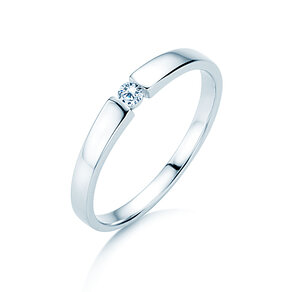 Anello di Fidanzamento Infinity Petite in 14K oro bianco con diamante 0,06ct G/SI