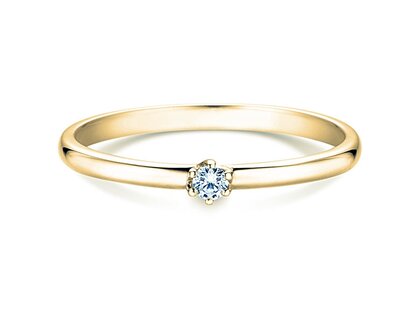 Anello di Fidanzamento Melody in 14K oro giallo con diamante 0,07ct H/SI