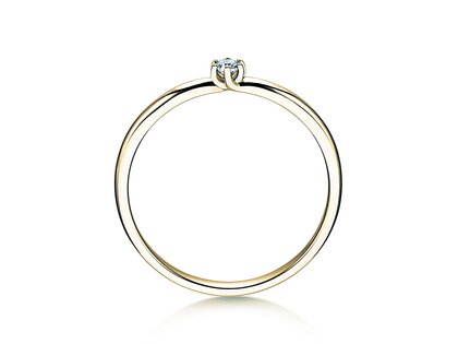 Anello di Fidanzamento Melody in 14K oro giallo con diamante 0,07ct H/SI