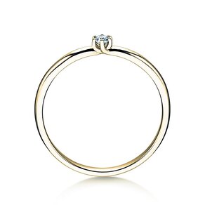 Anello di Fidanzamento Melody in 14K oro giallo con diamante 0,07ct H/SI
