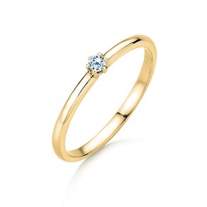 Anello di Fidanzamento Melody in 14K oro giallo con diamante 0,07ct H/SI