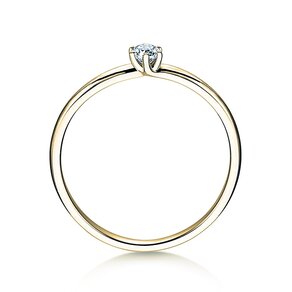 Anello di Fidanzamento Melody in 14K oro giallo con diamante 0,10ct H/SI