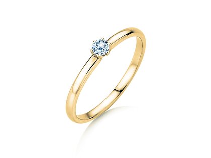 Anello di Fidanzamento Melody in 14K oro giallo con diamante 0,10ct H/SI
