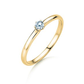 Anello di Fidanzamento Melody in 14K oro giallo con diamante 0,10ct H/SI
