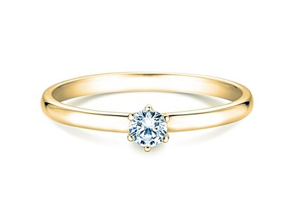 Anello di Fidanzamento Melody in 14K oro giallo con diamante 0,20ct H/SI